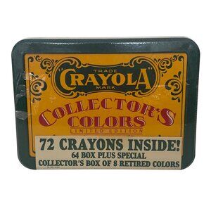 Crayola Collectors Colors Tin Limited Edition 72 Crayons Retired Colors 64 Box +